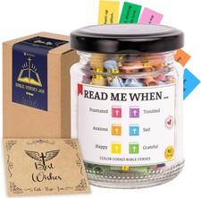 Inspirational Bible Verse Jar   Thoughtful Mother's Day Gift for Mom  Wife