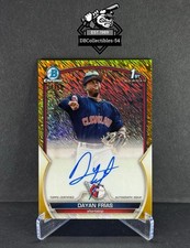 2023 Bowman Chrome Dayan Frias 1st Gold Shimmer Auto 34/50 Guardians