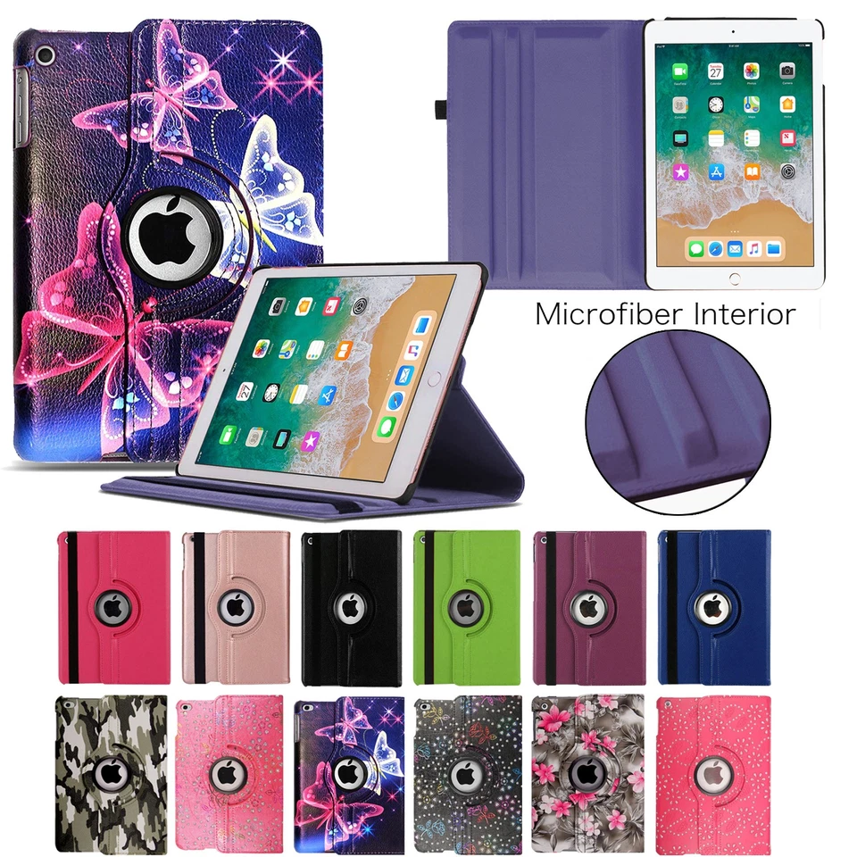 PGL Rotation Case For iPad Air 1st 2nd 3rd 4th 5th 6th Generation 360° Leather Cover