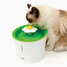 Catit Flower Cat Fountain 3 Litre Pet Water Drinking Bowl Water Level Indicator