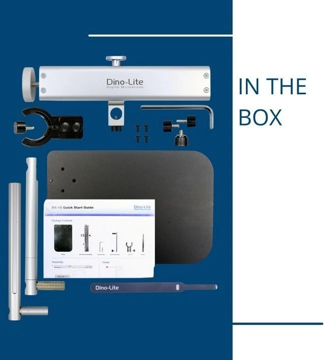 Soporte universal Dino-Lite RK-10A con enfoque fino y liberación rápida - 8,6" x 5" x 9 Foto 3 de 4