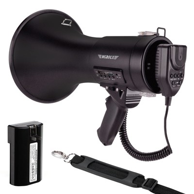 Bluetooth Megaphone Bullhorn, 50Watt Loud Speaker w/Rechargeable Battery, Bui...