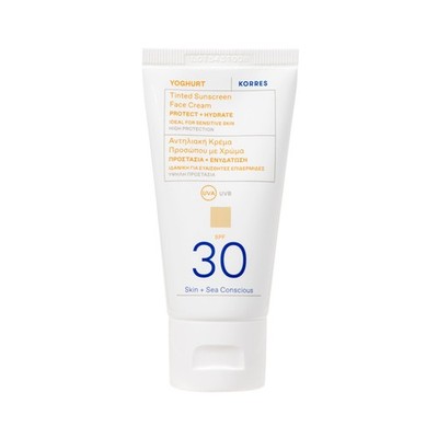 KORRES YOGHURT Getönte Sonnencreme SPF30 Gesicht schnell einziehend 50ml