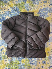 PATAGONIA Down Puffer Girls Quilted Coat Size XS 5-6 Black As Is