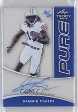 2015 Leaf Trinity Pure Auto Blue 24/24 Sammie Coates #PA-SC1 Auto 2o9