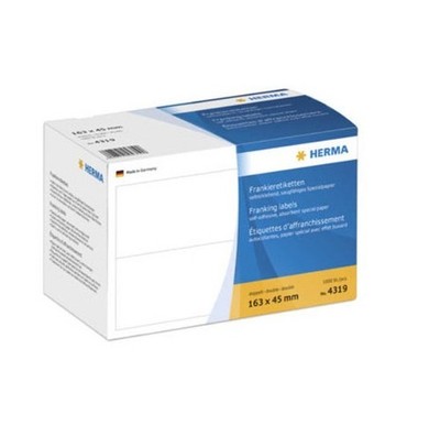 HERMA 4319 Frankieretiketten für Frankierma., doppelt, 163 x 45 mm genau lesen
