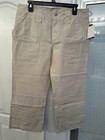 IZOD Wide Leg Cropped Khaki Chinos, Size 12, NWT: Original Retail Price $43 — photo 1
