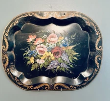 Vintage Toleware Hand painted 22”x29”
