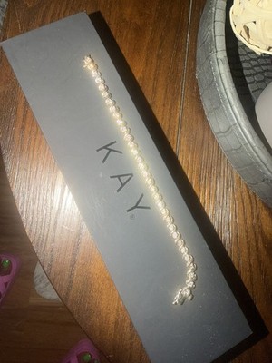 Kay 1 kt natürlicher Diamant S-Glieder Tennisarmband 10 kt Gelbgold 