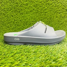 Oofos OOahh Mens Size 8 Womens 10 Slate Gray Beach Walking Recovery Slide Sandal
