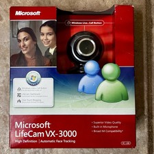 NIB MICROSOFT LIFECAM VX-3000 WEBCAM MODEL : 1076 68A-00007 COMPUTER CAMERA
