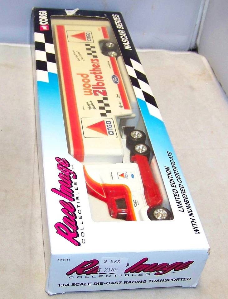 1:64 1994 CORGI TRANSPORTER HAULER #21 CITGO MORGAN SHEPHERD WOOD BROTHERS NIB - Image 3 of 4