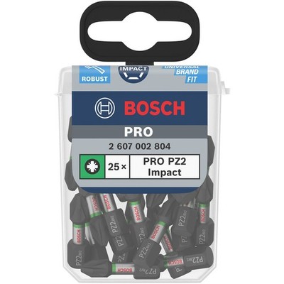 Bosch 2607002804 Pozi 2 Impact Control Schraubendreher-Bits (25 Stück)