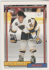 1992-93 topps #134 Craig Janney BLUES