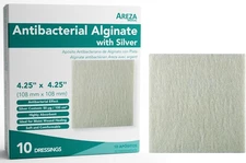 Areza Silver Calcium Alginate Antibacterial Wound 4.25 x ,10 PCS 