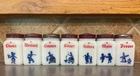 Vintage Hazel Atlas Milk Glass Spice Shaker Jar Set Dutch Theme *7*