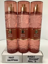 Bath & Body Works  “SEEING ROUGE" “3 PACK “ Fine Fragrance Mist 8 Oz  NEW!