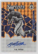 2020 Panini Mosaic Scripts Orange Prizm YA Tittle #S24 Auto HOF 0k4