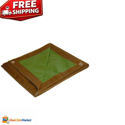 #ad High Quality 5x7 Feet Medium Duty Tarp Brown Green for Outdoor Adventures $9.59