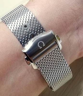 For Omega James Bond 020Z02052 Stainless Steel Mesh Milanese