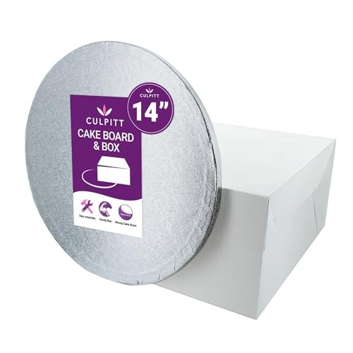 Culpitt 14 Inch Round Silver Cake Drum Board & White Cake  Assorted sizes 