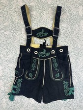 Children's German Lederhosen Shorts Vintage Leather Suede Oktoberfest  86