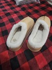 Women’s Beige Faux Suede Slip-On Slippers Faux Fur Lined Round Toe US 8 — photo 4