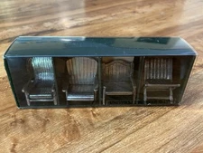 Universal Pewter Miniature Lawn Chair Place Card Holders Set of 4