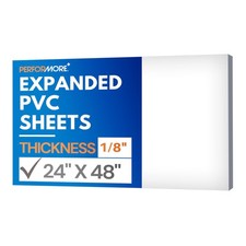 1 PCS 24x48 Inch White Expanded PVC Foam Sheets Lightweight Rigid 3mm 1/8 In
