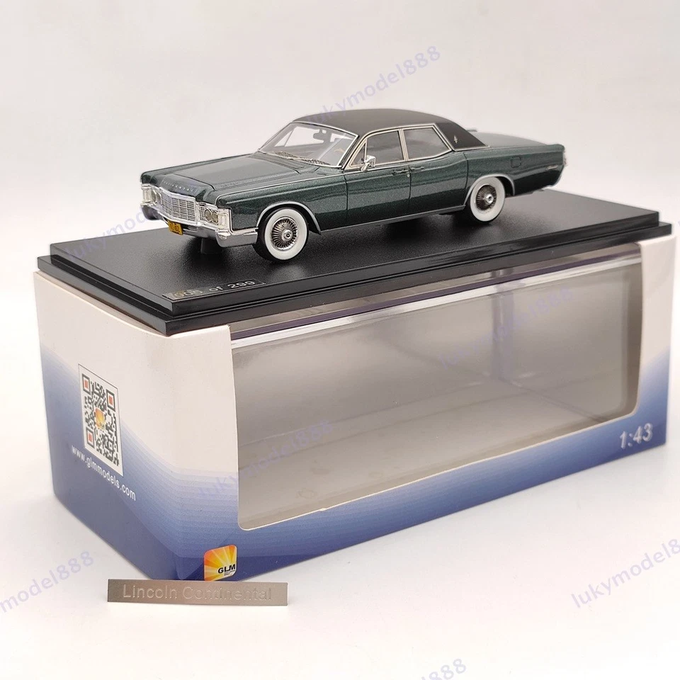 GLM Models 1/43 Lincoln Continental 1969 GLM43103102 Green Resin Car Collection - Image 4 of 4