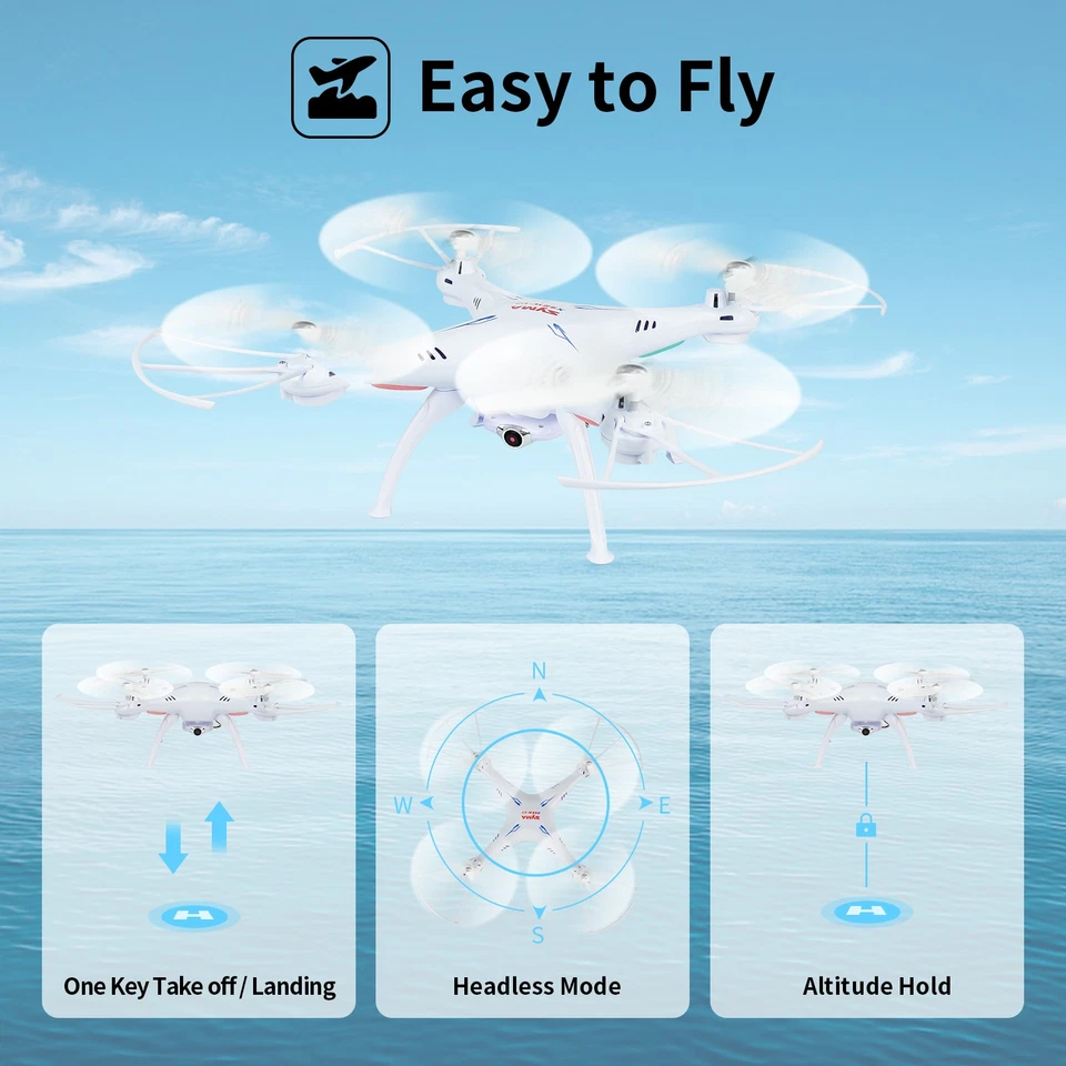 New Syma X5SW-V3 RC Quadcopter HD FPV WIFI 3D Flip RC Racing Drone RTF Toy Gift - Image 3 of 4
