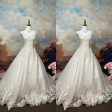 Elegant Wedding Dresses Off Shoulder Lace Appliques White Ivory Bridal Gowns