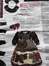 VTG Scottie Dog Daisy Dolly Dress Cotton Cut Sew Panel Daisy Kingdom Adorable