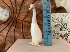 Vintage Crowning Touch Satin Long Neck Goose Porcelain Figurine Grey Japan 5 3/4