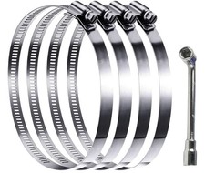 SMLCON 4 Pack Stainless Steel Hose Clamps - Adjustable 9.5"-10.5"(251-273mm)...
