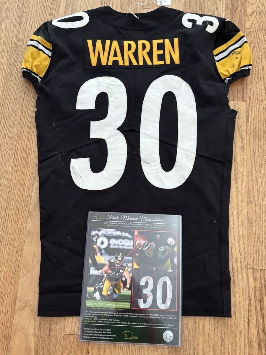 Jaylen Warren Game Used Pittsburgh Steelers Jersey Game Worn - Main Image