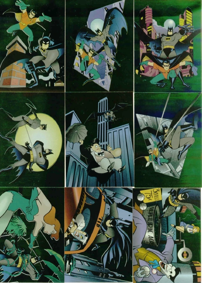 Skybox The Adventures Of Batman and Robin 1995 12 Pop-Up 9 láminas 3 térmicas ¡M/NM! Foto 2 de 3