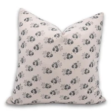 Duck Canvas Fabric Hand Block Print 18x18 Inch Throw Pillowcase Cushion Cover...