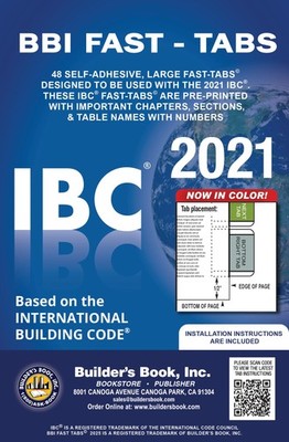 2021 International Building Code IBC Fast Tabs
