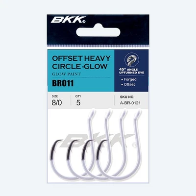 Crochet BKK Glow Heavy Circle Hook taille 6 -10/0 crochet à arc circulaire cr... - Photo 1/4