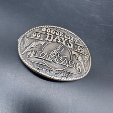 Vtg Belt Buckle 1986 Dodge City Days Limited Edition Solid Brass Kansas Western