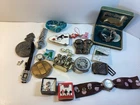 Vintage Costume Jewelry Small Lot Belt Buckles Watches Mirror