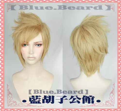FF15 Prompto Argentum Cosplay Wig Final Fantasy XV Party Hair +Free Wig Cap: