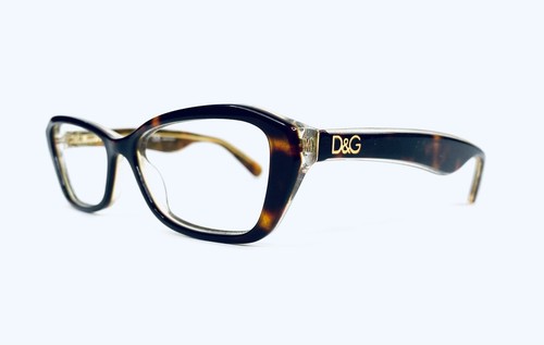 Dolce & Gabbana D&G Tortoise Cats Eye Wayfarer Glasses W Gold Glitter 53 16 135