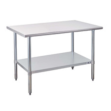 Stainless Steel Prep Table 48X30 Inch NSF Commercial Work Table with Undershelf