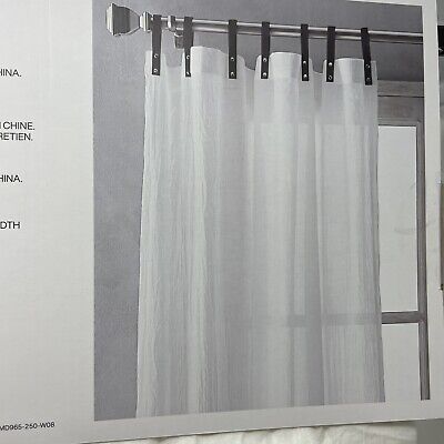 Dkny City Breeze 50 X 108 2 Leather Tab Top Panels White Window Curtain Ds Dkny City Breeze 50 X 108 2 Leather, Black Faux Leather Curtain Panels