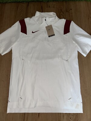 NIKE MENS FOOTBALL COACHING 1/4 ZIP SHORT SLEEVE HOT JACKET SIZE SMALL NWT $80