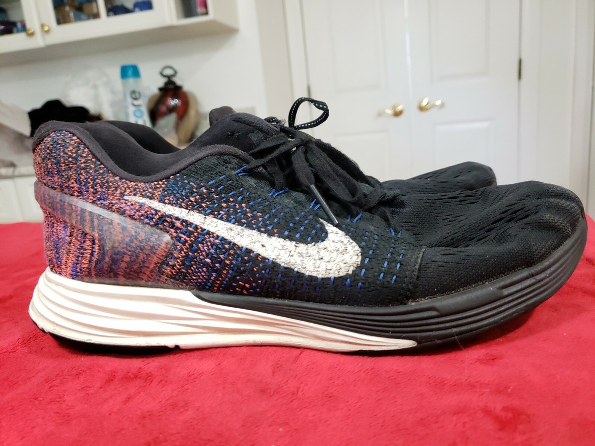 Nike Womens LunarGlide Running Shoes Black Lace Up Breathable 747356-005  Sz 11