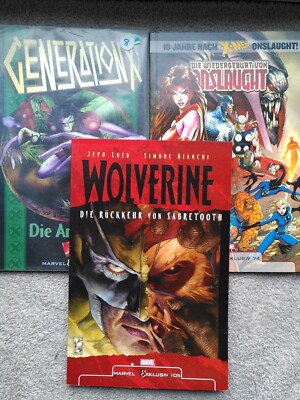 3x X-MEN MARVEL EXKLUSIV 105 WOLVERINE SABRETOOTH 1 GENERATION X 74 ONSLAUGHT