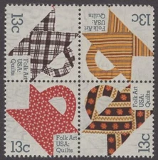 Scott # 1745-1748 - US  Block Of 4 - Folk Art:Quilts - MNH -1978